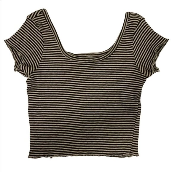 90’s Vintage Striped  Crop Top - Picture 2 of 5